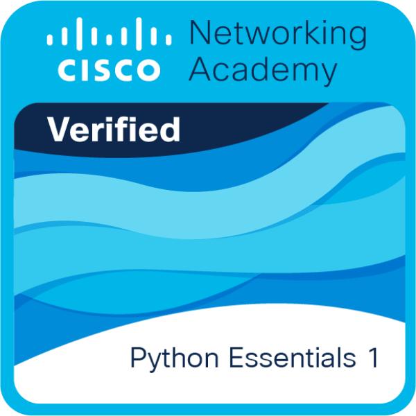 Python Essentials 1 — Cisco badge